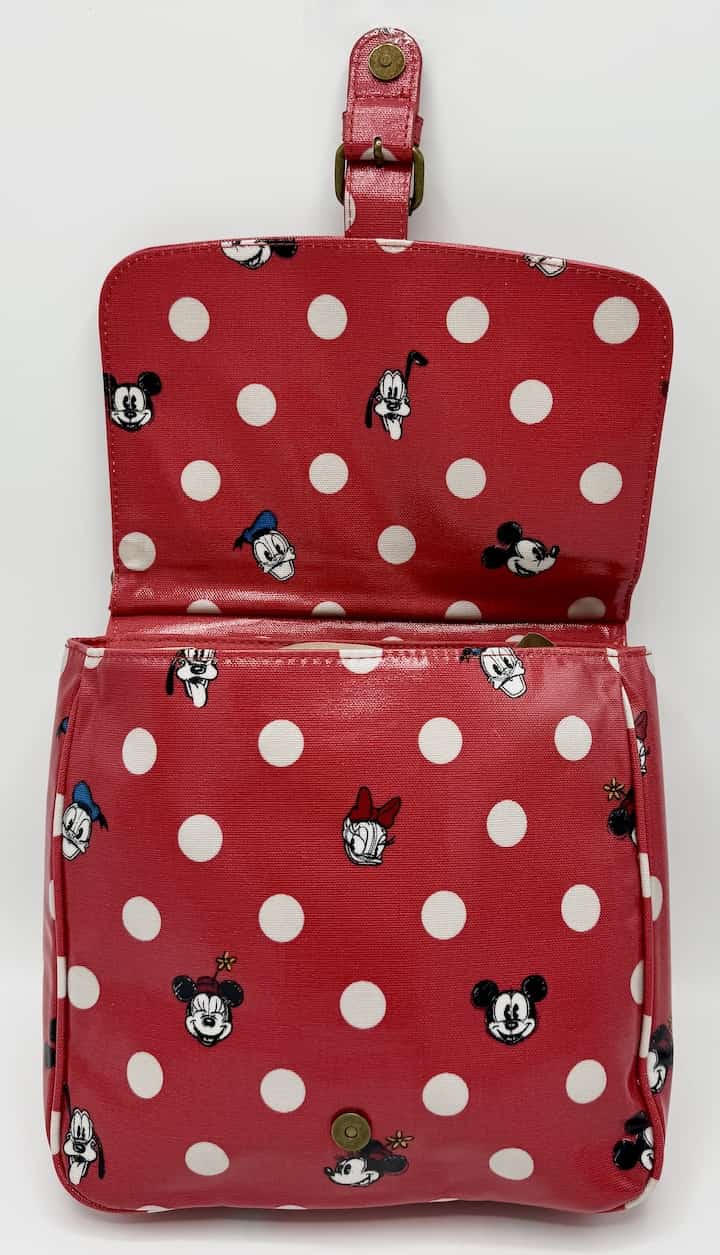 Cath Kidston Disney Mickey Mouse Bag Red White Polka Dot Spot Handbag Inside