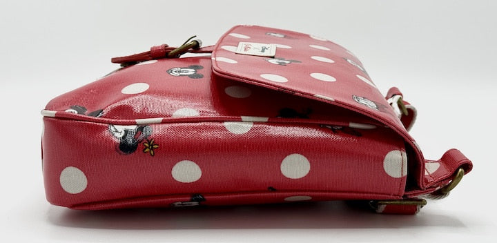 Cath Kidston Disney Mickey Mouse Bag Red White Polka Dot Spot Handbag Left Side