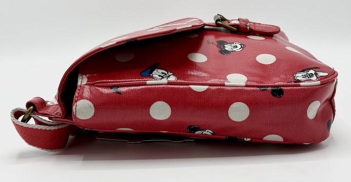 Cath Kidston Disney Mickey Mouse Bag Red White Polka Dot Spot Handbag Right Side