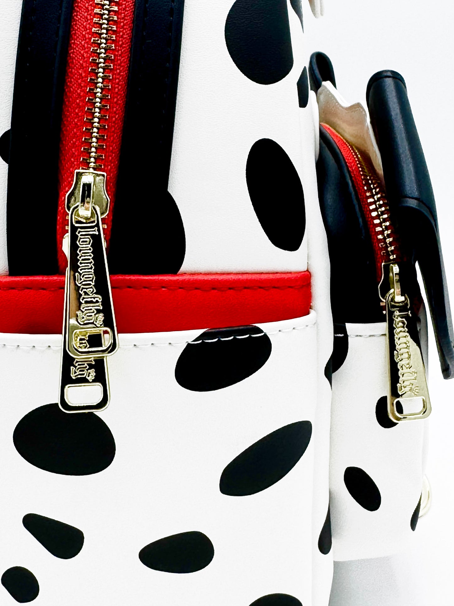 Loungefly 101 Dalmatians Cosplay Mini Backpack Disney Bag Zips