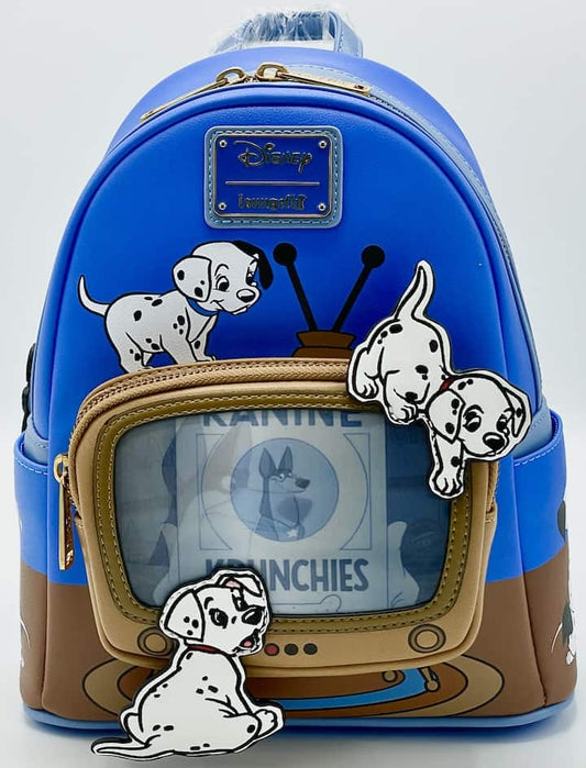 Loungefly 101 Dalmatians Lenticular TV Mini Backpack 60th Anniversary Front Full View