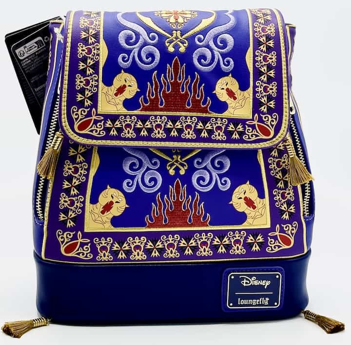 Loungefly Aladdin Magic Carpet Mini Backpack Cave Of Wonders Bag Front Full View No Tag