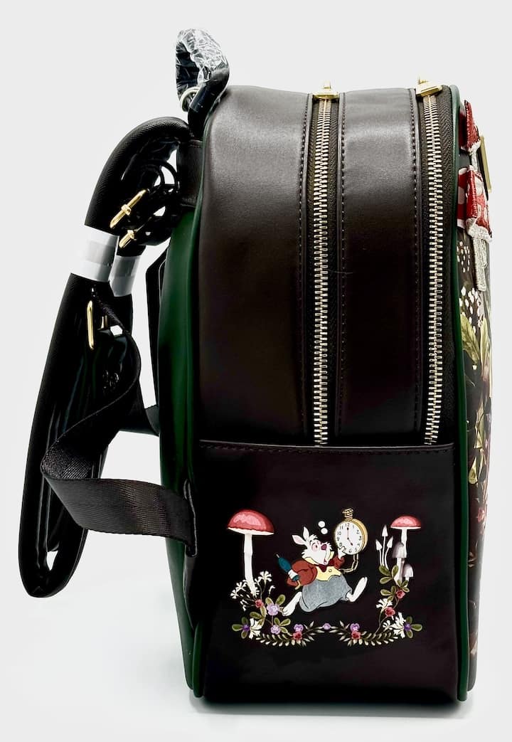 Loungefly Alice in Wonderland Mushrooms Mini Backpack Disney Bag Right Side
