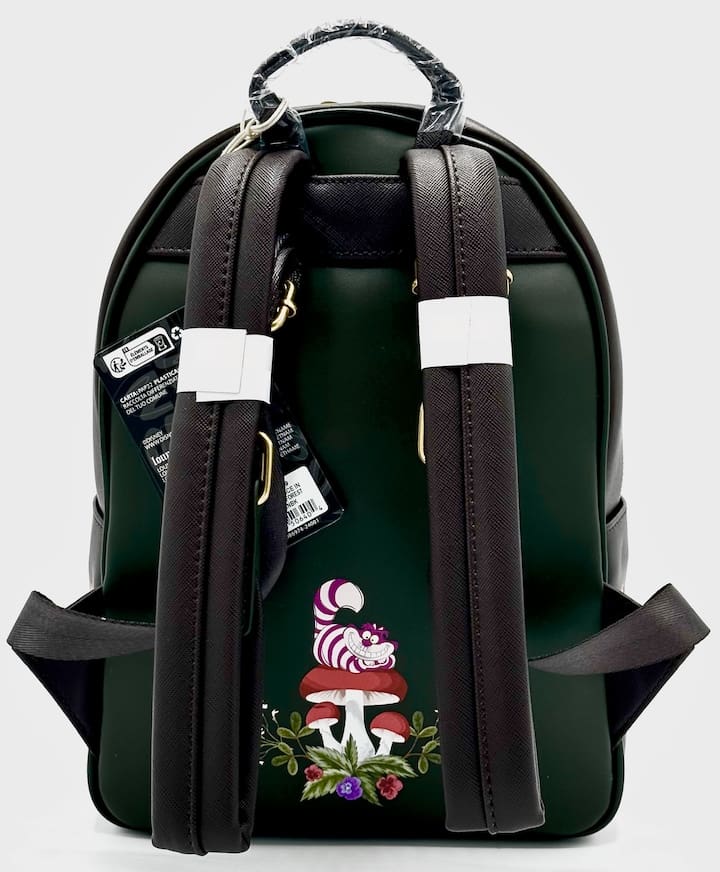 Loungefly Alice in Wonderland Mushrooms Mini Backpack Disney Bag Straps
