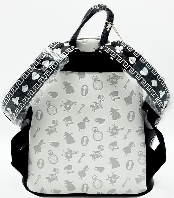 Loungefly Alice in Wonderland Sketch Mini Backpack Black White Bag Back