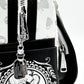 Loungefly Alice in Wonderland Sketch Mini Backpack Black White Bag Zips