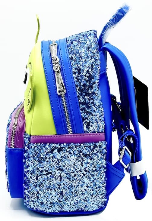 Loungefly Alien Sequin Mini Backpack Disney Pixar Toy Story Bag Left Side