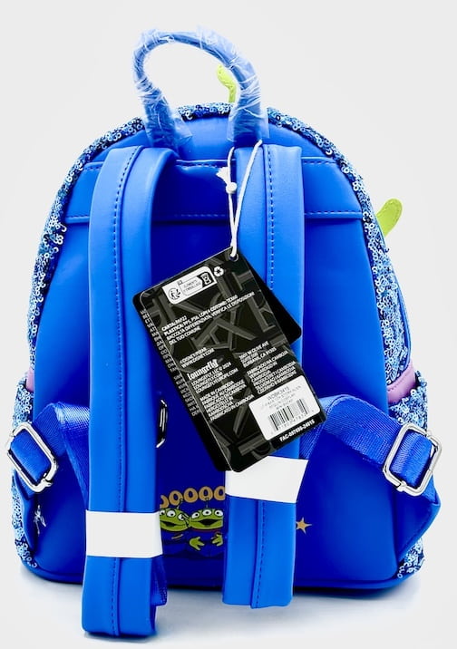 Loungefly Alien Sequin Mini Backpack Disney Pixar Toy Story Bag Straps