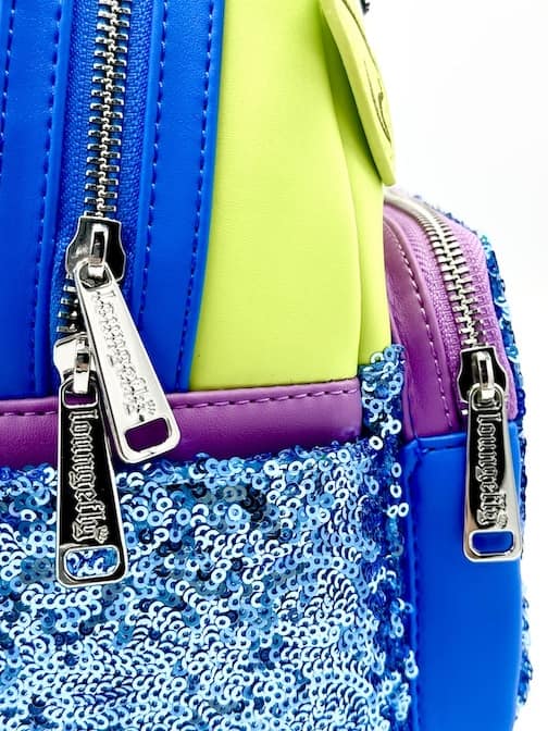 Loungefly Alien Sequin Mini Backpack Disney Pixar Toy Story Bag Zips