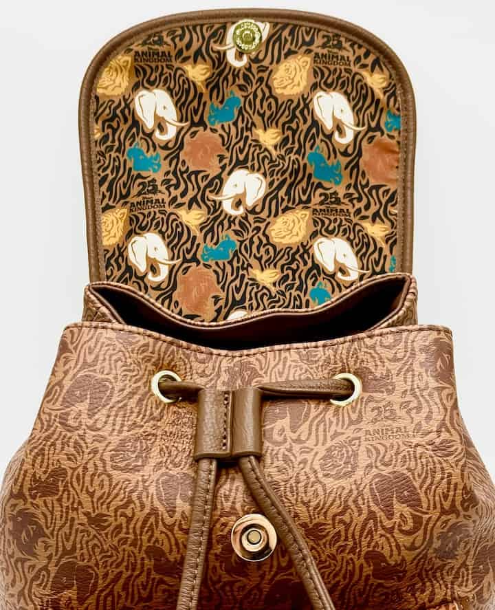 Loungefly Animal Kingdom 25th Mini Backpack Disney Parks Bag Inside Flap
