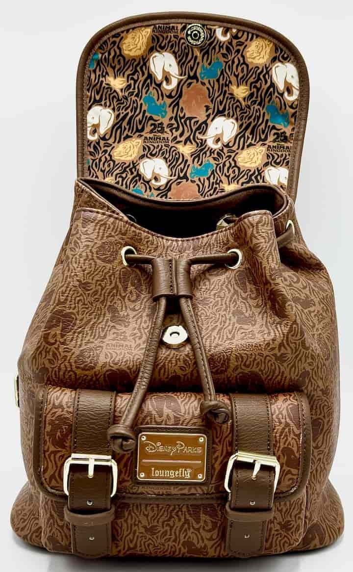 Loungefly Animal Kingdom 25th Mini Backpack Disney Parks Bag Inside
