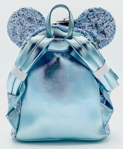 Loungefly Arendelle Aqua Mini Backpack Frozen Blue Sequin Disney Bag Back