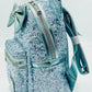 Loungefly Arendelle Aqua Mini Backpack Frozen Blue Sequin Disney Bag Left Side
