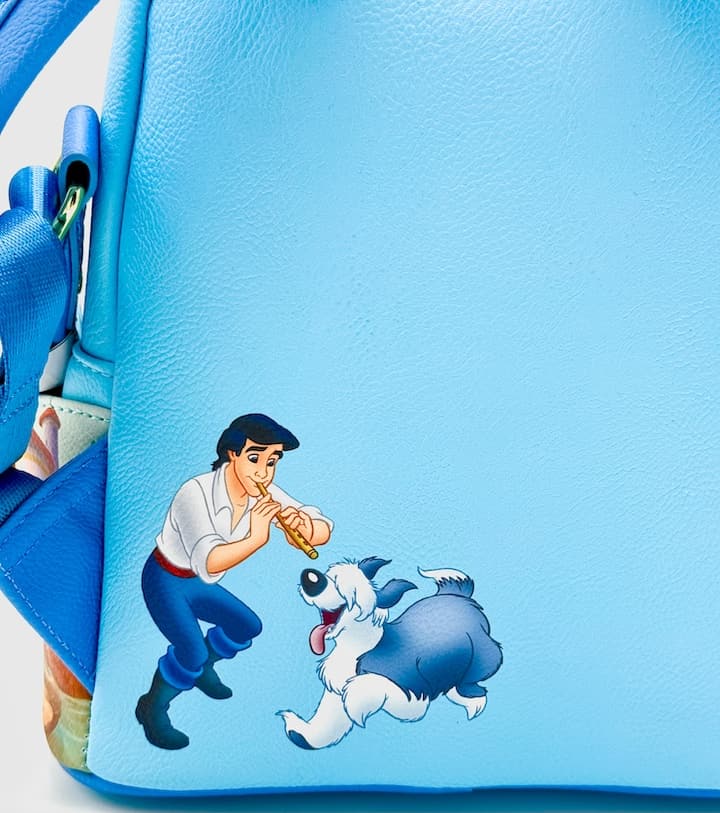 Loungefly Ariel Rock Splash Scene Mini Backpack The Little Mermaid Bag Back Artwork Close Up