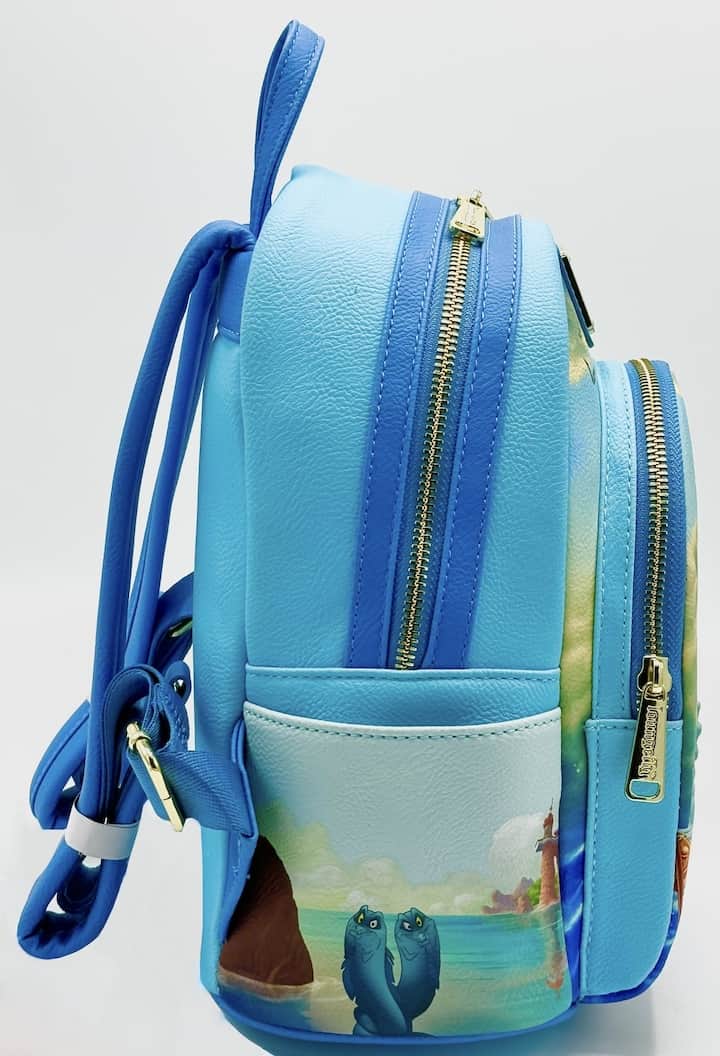 Loungefly Ariel Rock Splash Scene Mini Backpack The Little Mermaid Bag Right Side