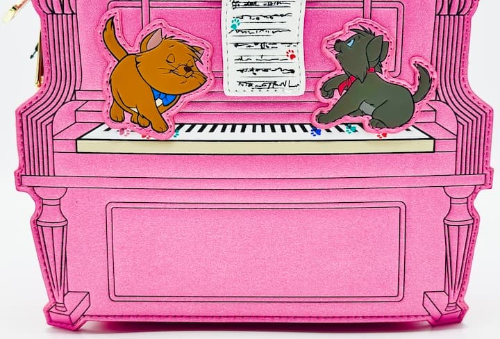 Loungefly Aristocats Piano Crossbody Disney Figural Bag Front Bottom