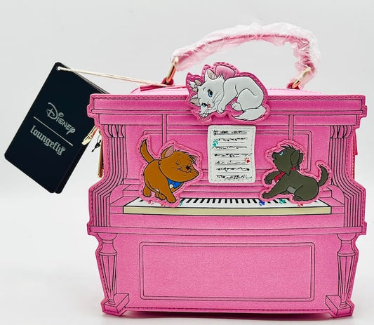 Loungefly Aristocats Piano Crossbody Disney Figural Bag Front Full View