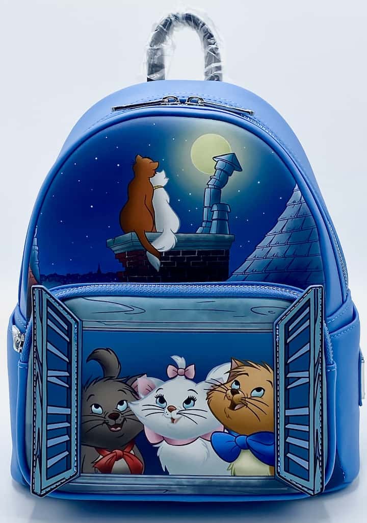 Loungefly Aristocats Window Portrait Mini Backpack Disney Bag Front Full View