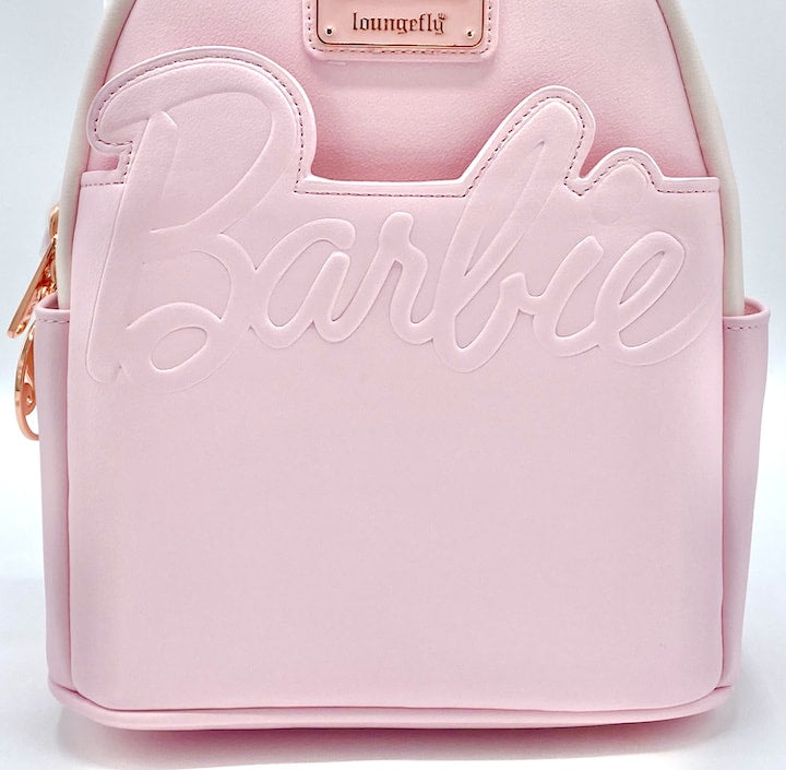 Loungefly Barbie Pink Convertible Mini Backpack Bag Front Pocket