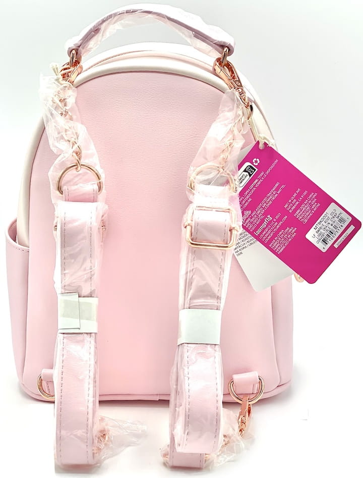 Loungefly Barbie Pink Convertible Mini Backpack Bag Straps