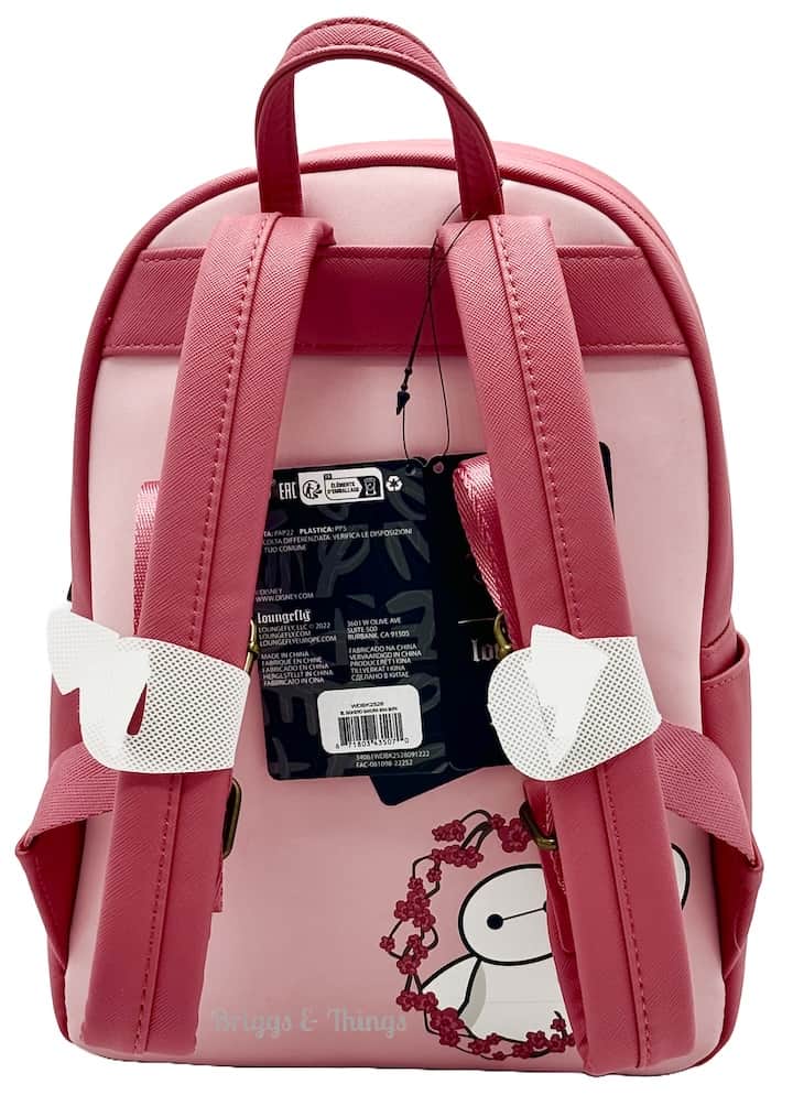 Loungefly Baymax Sakura Cherry Blossom Mini Backpack Big Hero Six 6 Straps