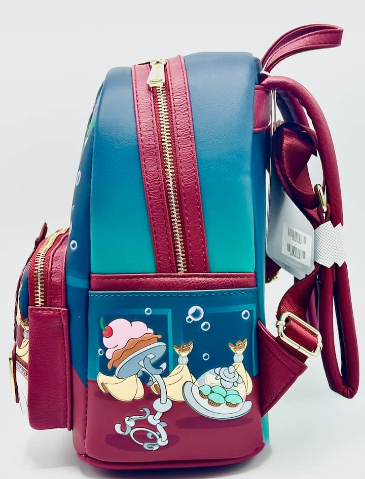 Loungefly Be Our Guest Mini Backpack Disney Beauty and the Beast Bag Left Side