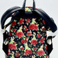 Loungefly Beauty and the Beast Roses Mini Backpack Belle AOP Bag Back