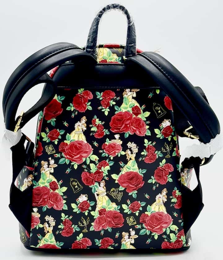 Loungefly Beauty and the Beast Roses Mini Backpack Belle AOP Bag Back
