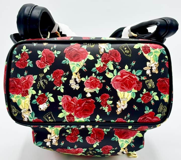 Loungefly Beauty and the Beast Roses Mini Backpack Belle AOP Bag Base