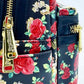 Loungefly Beauty and the Beast Roses Mini Backpack Belle AOP Bag Zips
