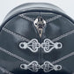 Loungefly Bellatrix Lestrange Mini Backpack Harry Potter Cosplay Bag Front Metal Emblem