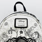 Loungefly Belle Sketch Mini Backpack Disney Beauty & the Beast Bag Front Enamel Logo