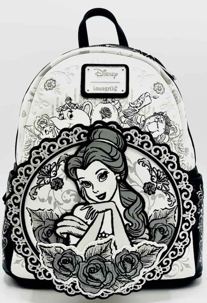 Loungefly Belle Sketch Mini Backpack Disney Beauty & the Beast Bag Front Full View