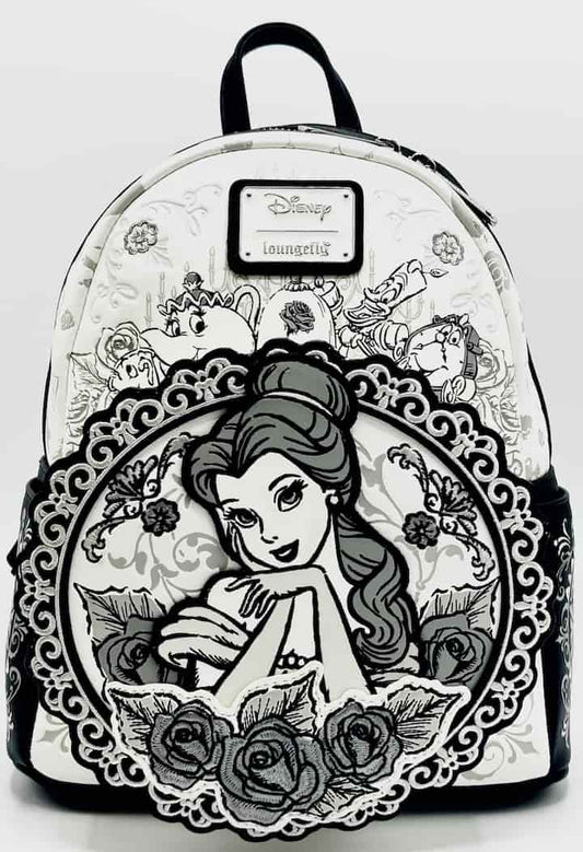 Loungefly Belle Sketch Mini Backpack Disney Beauty & the Beast Bag Front Full View