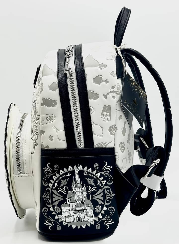 Loungefly Belle Sketch Mini Backpack Disney Beauty & the Beast Bag Left Side