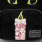 Loungefly Binx Mini Backpack Disney Hocus Pocus Plush Cosplay Bag Front Candle Applique