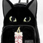 Loungefly Binx Mini Backpack Disney Hocus Pocus Plush Cosplay Bag Front Full View