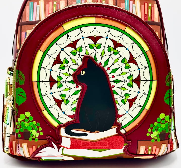 Loungefly Black Cat Library Mini Backpack Books A Million Bag Front Pocket