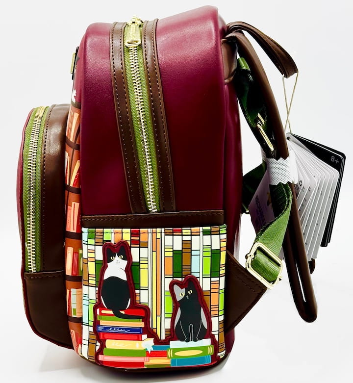 Loungefly Black Cat Library Mini Backpack Books A Million Bag Left Side