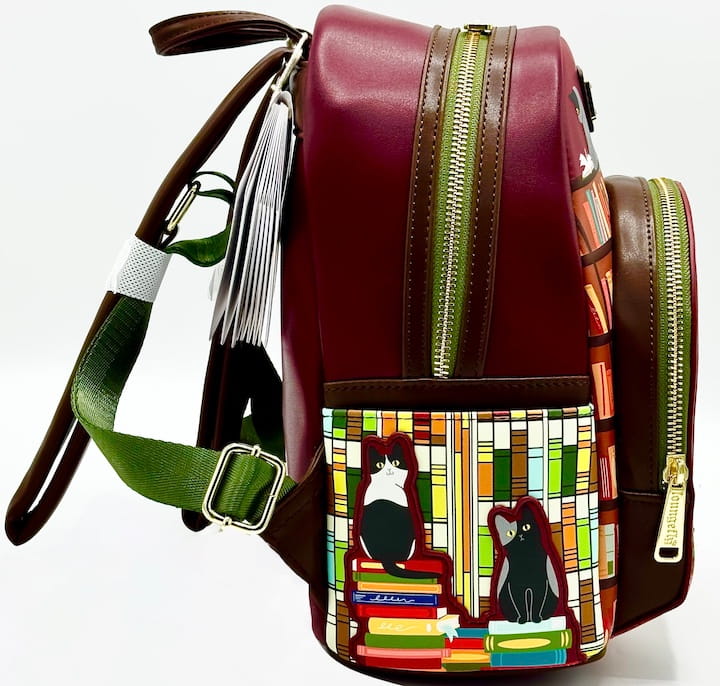 Loungefly Black Cat Library Mini Backpack Books A Million Bag Right Side