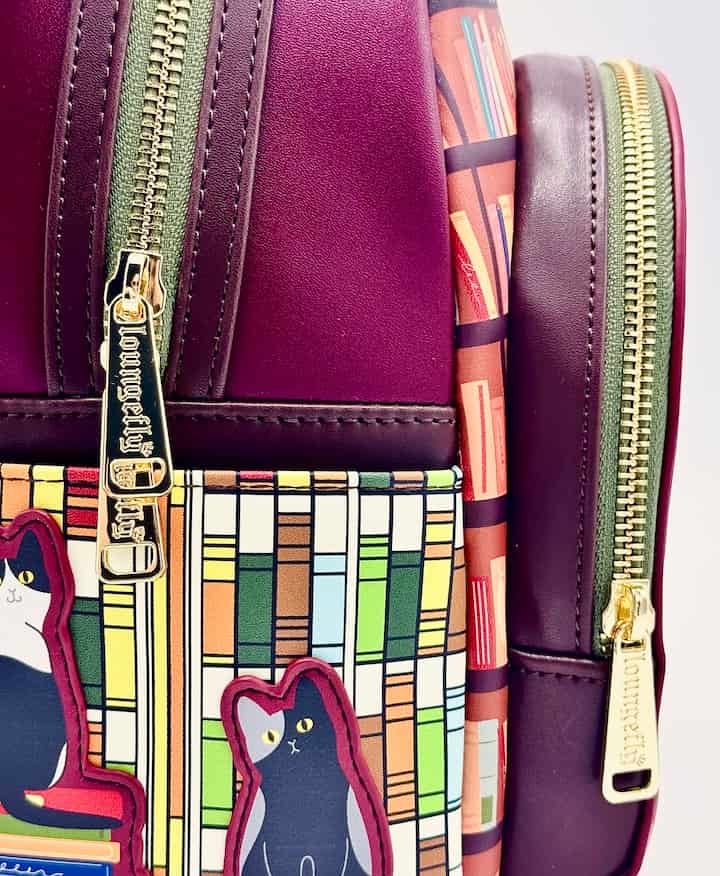 Loungefly Black Cat Library Mini Backpack Books A Million Bag Zips