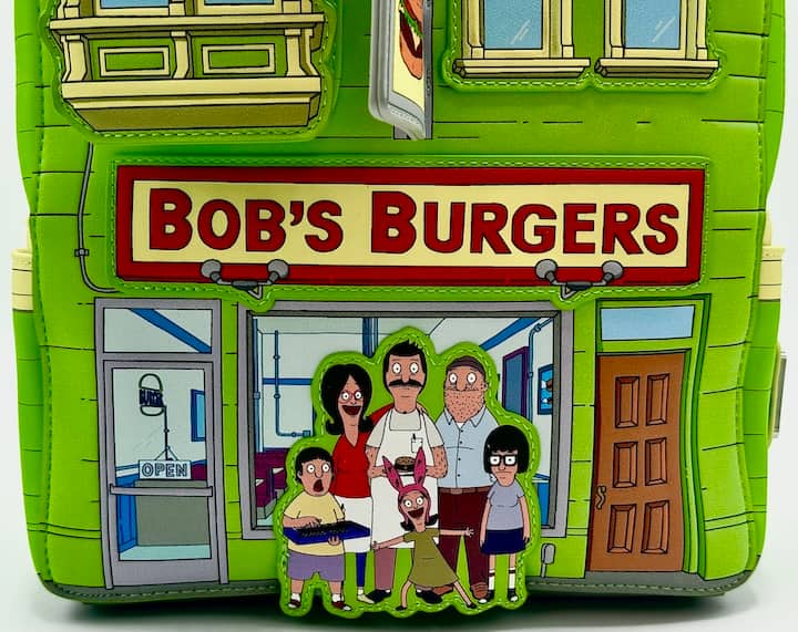 Loungefly Bob's Burgers Mini Backpack Cosplay Bag Front Bottom