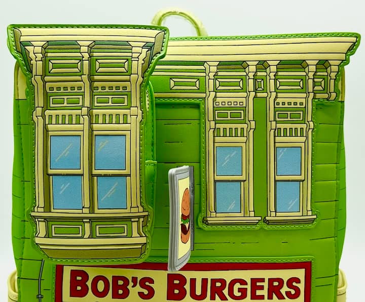 Loungefly Bob's Burgers Mini Backpack Cosplay Bag Front Top Window
