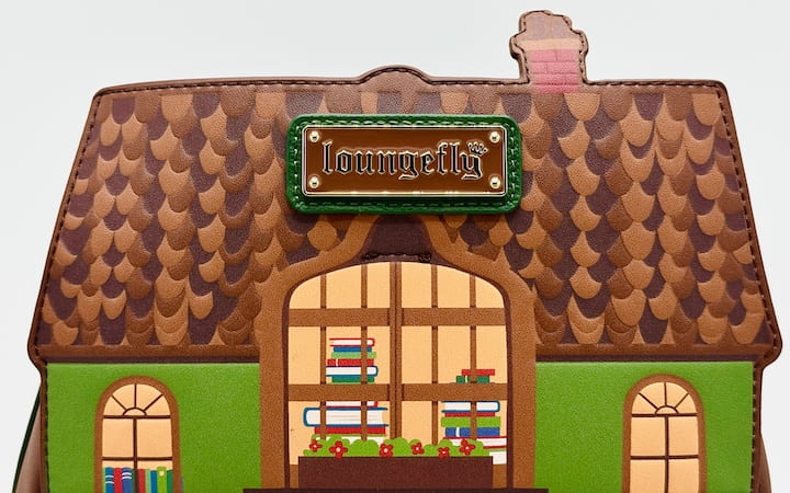 Loungefly Bookstore Mini Backpack Glow in the Dark Bookshop Bag Front Top