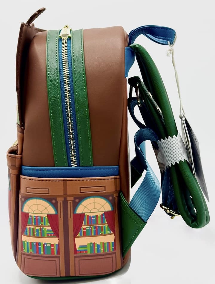 Loungefly Bookstore Mini Backpack Glow in the Dark Bookshop Bag Left Side