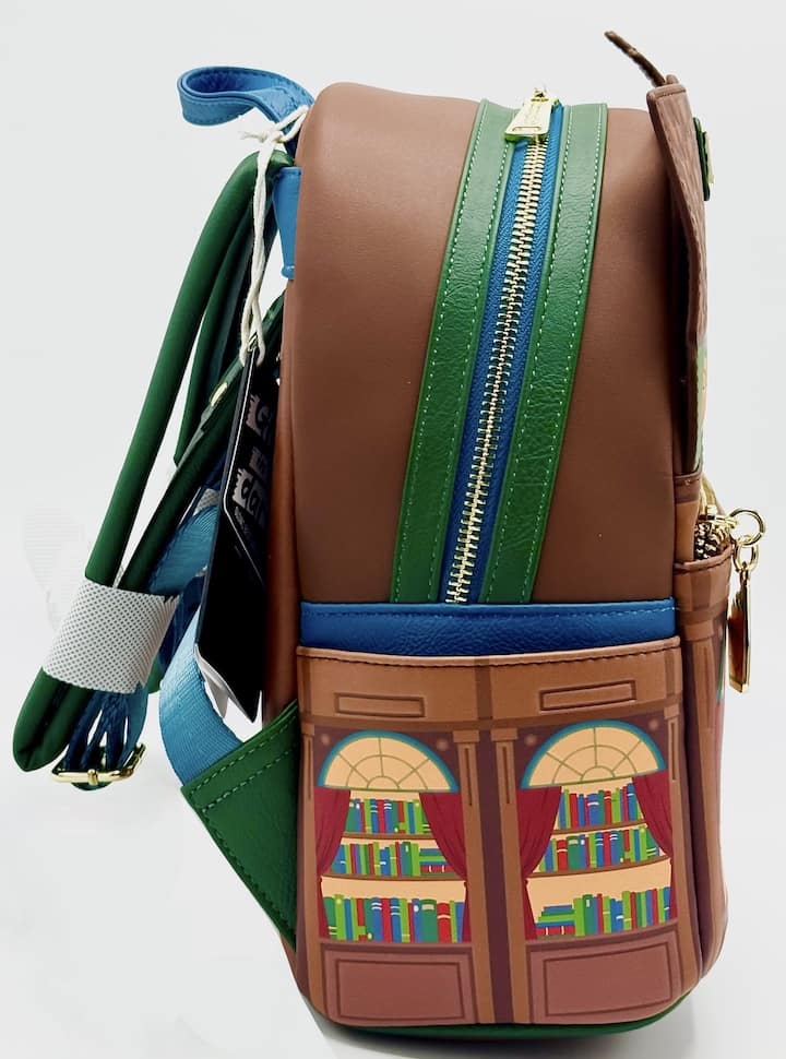 Loungefly Bookstore Mini Backpack Glow in the Dark Bookshop Bag Right Side