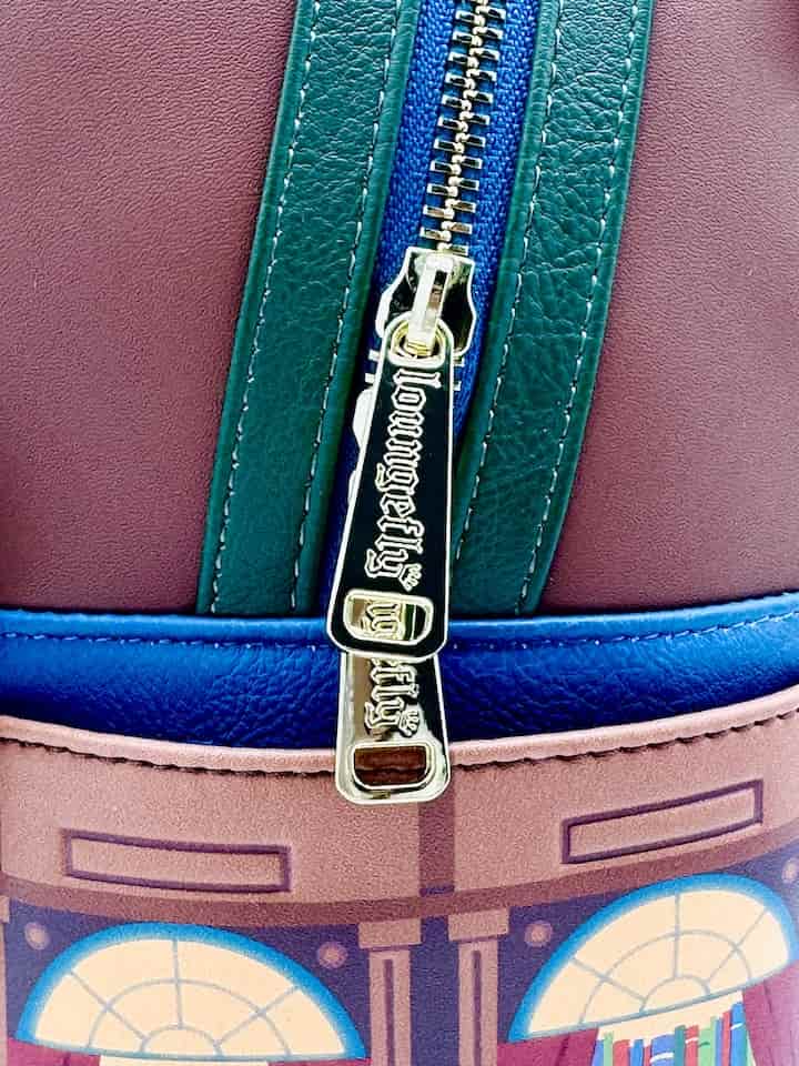 Loungefly Bookstore Mini Backpack Glow in the Dark Bookshop Bag Zips