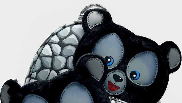 Loungefly Brave Bear Brothers Mini Backpack Disney Pixar Bag Front Top Applique