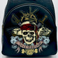 Loungefly Captain Jack Sparrow Mini Backpack Pirates Skull Bag Front Artwork
