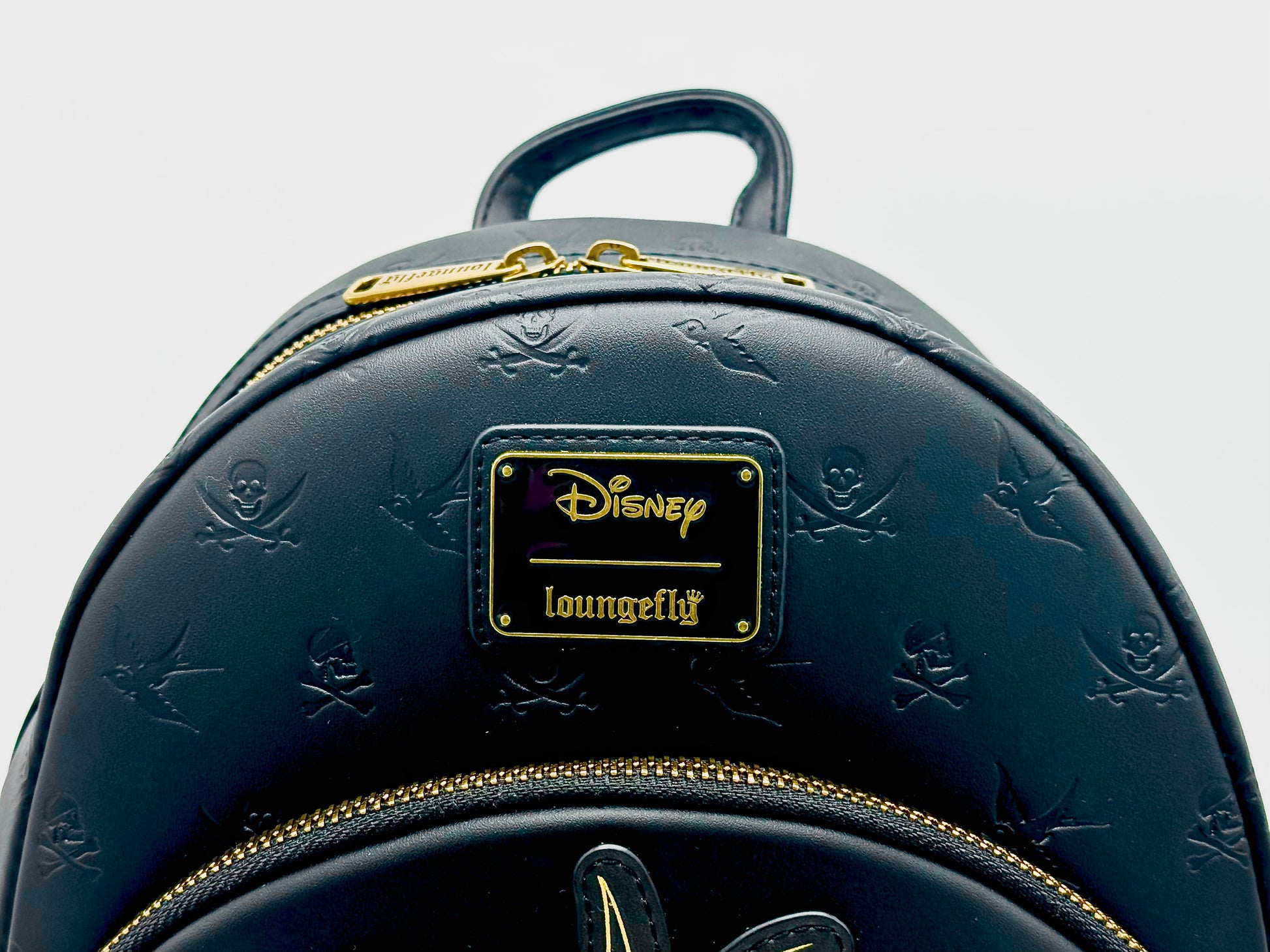 Loungefly Captain Jack Sparrow Mini Backpack Pirates Skull Bag Front Logo